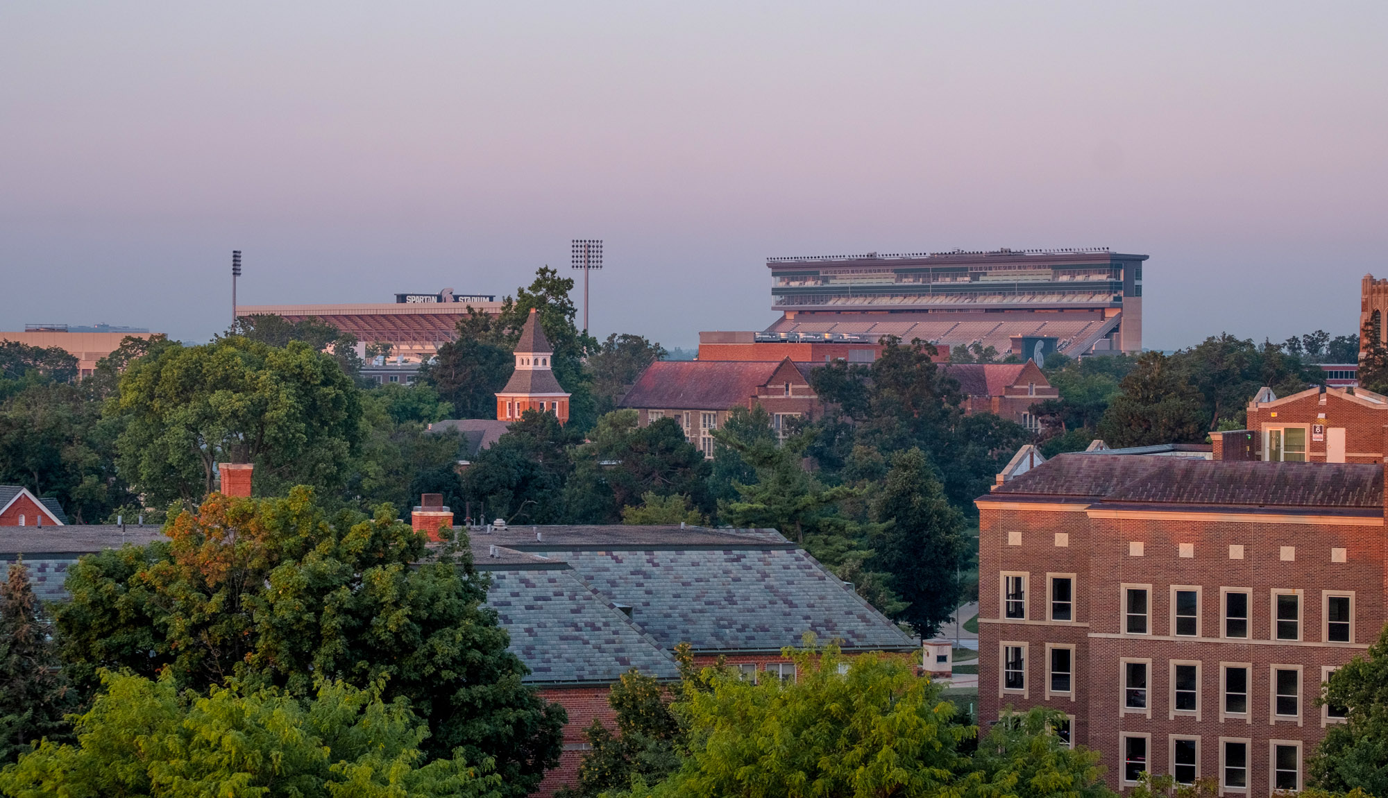 Campus from above the clouds