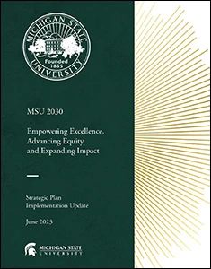 Cover of MSU 2030 Strategic Plan Implementation Update June 2023